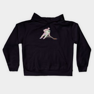 Girl Ice Hockey Player Watercolor Sport Decor Gift Kids Hoodie